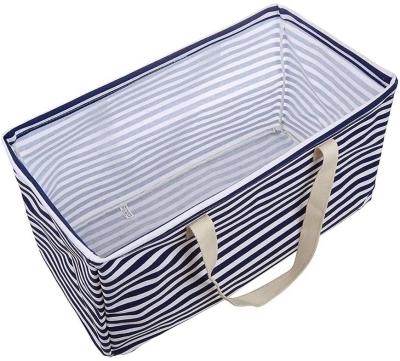 China Sustainable Wholesale Large Foldable Canvas Bathroom Cloth Toys Woven Storage Basket for sale