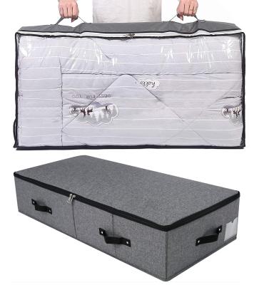 China Sustainable Underbed Storage Containers Durable Fabric With Plastic Structure Big Space Saver for sale