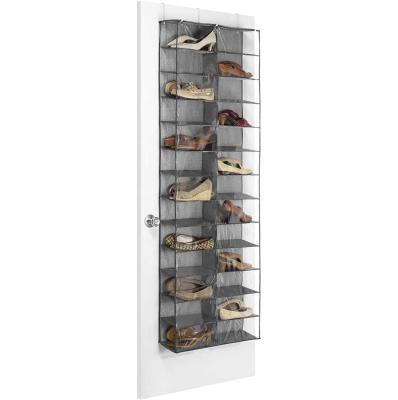 China Sustainable Hanging Closet Organizer Hanger Holder Storage Bag 26 Sections Over The Door Shoe Shelves for sale