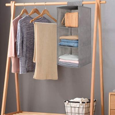 China CLASSIC Customized Sturdy Universal Closet Organizers 3 Pockets Hanging Closet for sale