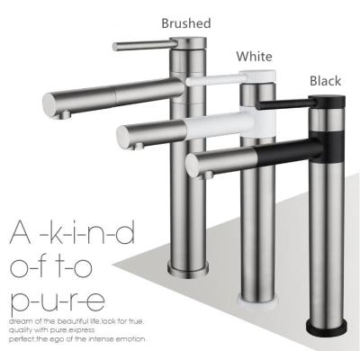 China Thermostatic Faucets 304 Stainless Steel Bathroom Sink Faucet Basin Faucet Black Tall Basin Faucets For Bathroom Sink for sale