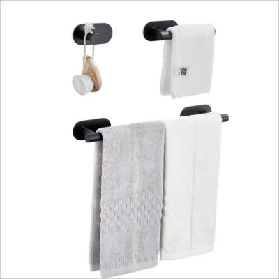 China Modern 304 Stainless Steel Bathroom Hardware Bathroom Accessories Sets Toilet Paper Towel Rack Coat Hook Towel Rack for sale