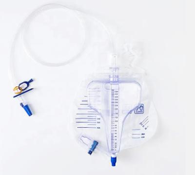 China Urine Meter Drainage Bag With Measure Bottle Disposable Collection Medical Grade PVC Material Urine Meter Bag CE ISO for sale