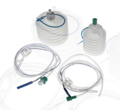 Chine Spring with Silicone Drain closed wound Drainage system PVC round perforated drains and trocar à vendre