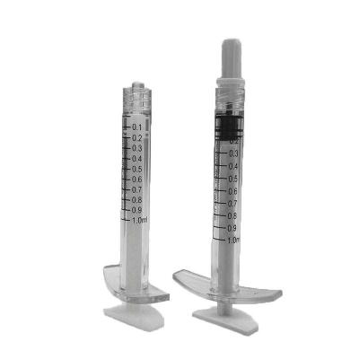 China Beauty Syringe Glass syringes 1ml Sterile Facial Lip Dermal Luer Lock Fillers injection borosilicate glass syringe for sale