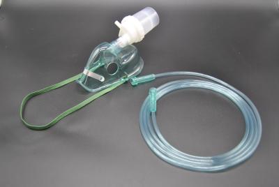 China transparenter geknickter Zerstäuber Kit Green Adult Nebulizer Mask des Ventilator-0.4ml zu verkaufen