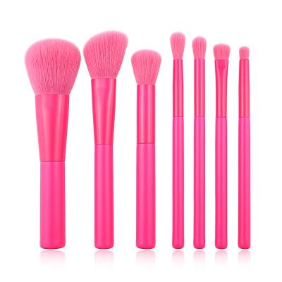 China Angular Blush 6 Pcs Custom Vegan Makeup Brush Free Wholesale Private Label Cruelty Cosmetics for sale