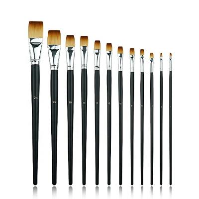 China High Quality Custom Wholesale Nylon Hair Advanced Professional Logo Flexible Quill Brush Oil Painting Watercolor for sale