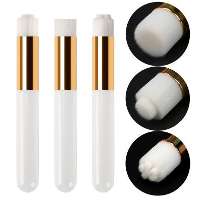 China Synthetic Hair & aluminum ferrule & Wooden Nose Blackhead Handle Makeup Brush Eyelash Extension Cleaning Cleansing Brush for sale