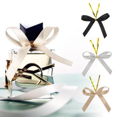 China Bright Color Stability Huihuang Ribbons Wholesale Custom Mini Decorative Presents Gift Wrapping Bows With Wire Twist Tie for sale