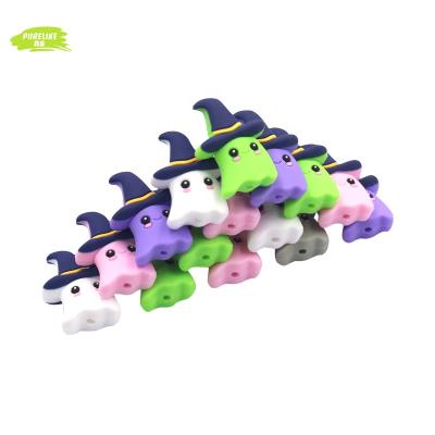 China 2020 New Arrivals Lovely Eco-friendly Cartoon Elf Shape BPA Free Silicone Pacifier Teether Beads For Baby Bite for sale