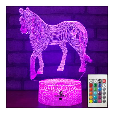 China De Nacht Licht Paard van de tijdopnemer Ver 3D Illusie Multifunctioneel voor Jonge geitjes Te koop