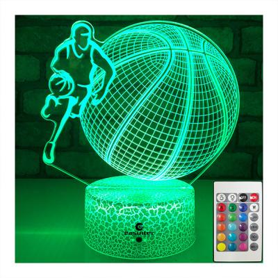 China De duurzame 5V-Lamp van de Basketbal 3D Illusie, de Acryl Lichte 3D Illusie van de Basketbalnacht Te koop