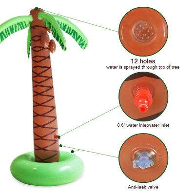 China PVC Water Play Equipment Inflatable Coconut Palm Water Spray Sprinkler Pool Kids Water Inflatable Game Toy for sale