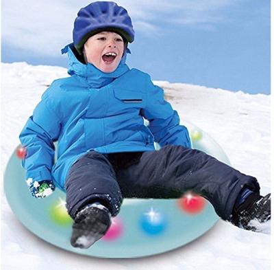 China Cold-Resistant Inflatable Tube Ring Inflatable Snow Tubing PVC Eco-Friendly+Durable Winter Snow Tubing Toys With 2 Higher Handles Adult Heavy Sled Kids for sale