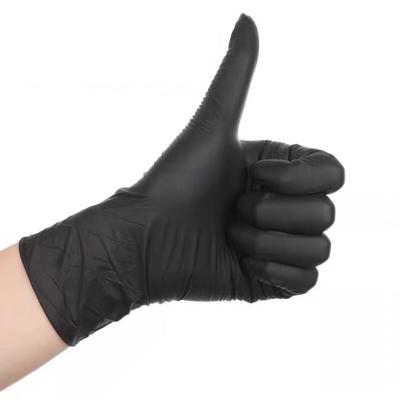 China Flexible Kitchen Cooking Food Handling Black Kitchen Gloves PVC Coated Glove for sale