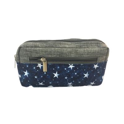 China Wholesale Polyester Pencil Bag For Student With Multifunctional Double Layer for sale