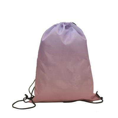 China Waterproof Custom Printed Polyester Backpack Drawstring Colorful Shopping Bags for sale