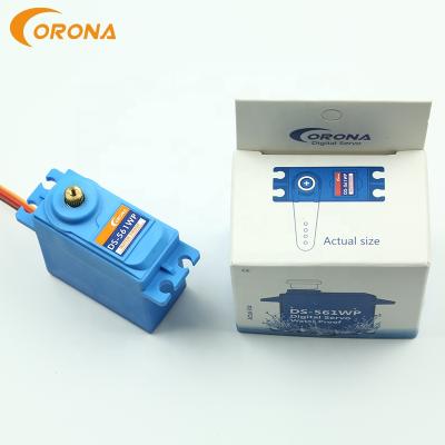 China Crown DS561WP standard size metal gear waterproof rc servo motor for sale