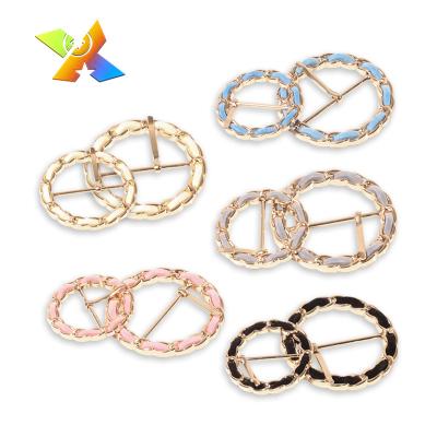 China Nickel Free Multicolor Feel Pin Buckle Extra Large Circular Belts For Women With Buckle Fitting Round Pin Buckle for sale