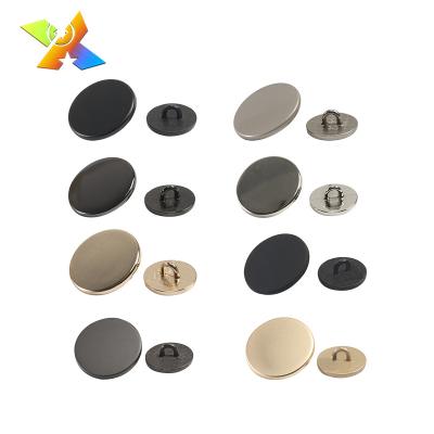 China No Rust Wholesale Factory Quality Metal Flat Buttons 1 Inch Button Leg Buttons for sale