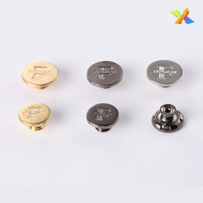 China No Rust Factory Button Metal Jeans Buttons Pegaso Custom Rotatable Colorful Button For Lattice for sale