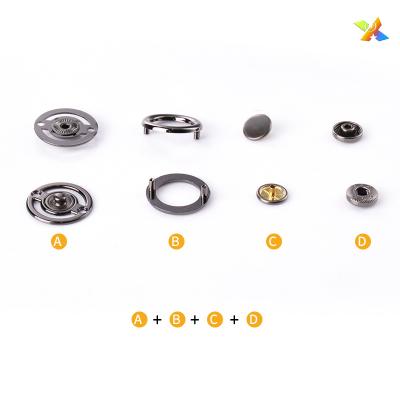 China No Rust Factory Direct Sales Double D Ring Seamless Gunmetal Alloy Double D Buckle Half D Clip Butterfly Ring for sale