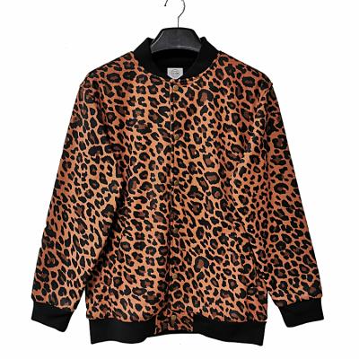 China Viable custom bomber jacket for men with leopard grain sabot for sale