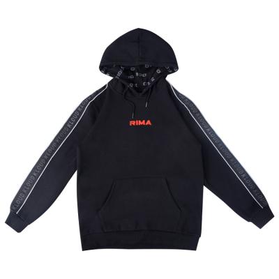 China Anti-wrinkle New Design Black Custom 3D Embroidered Fleece Unisex Hoodies for sale