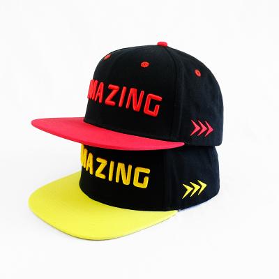 China Custom 100 Cotton 6 Panel Sports Hat 3d Embroidery Snapback Snapback Hats Classic Hat for sale