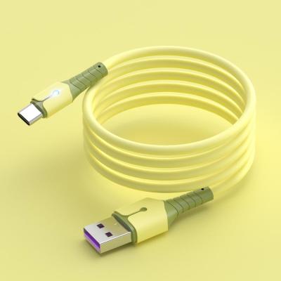 China Hot Selling Portable Cute Type Fast Charging C Data Line High Quality Yellow Cable Speed ​​Mobile Phone Tablet Fast Charging for sale