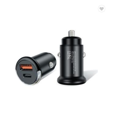 China Professional Fast Car Charger USB PD QC3.0 Fast Charging Usb Car Charger Adapter For Mobile Phone And Laptop for sale