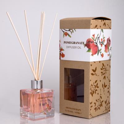 China 65ML Pomegranate Aromatherapy Aroma Reed Diffuser Set For Home Sustainable Scent for sale