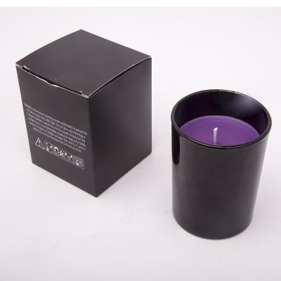 China Hot Selling Scented Black Glass Custom Perfume Classic Jar Scented Candle 150g for sale