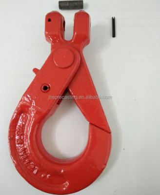 China G80 Lifting Pads Drop Clevis Selflock Safety Forged Lifting Hook for sale