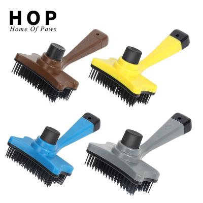 China Viable Factory Wholesale Plastic Self Cleaning Grooming Slicker Brush Cat Botton Comb Pet Dog for sale