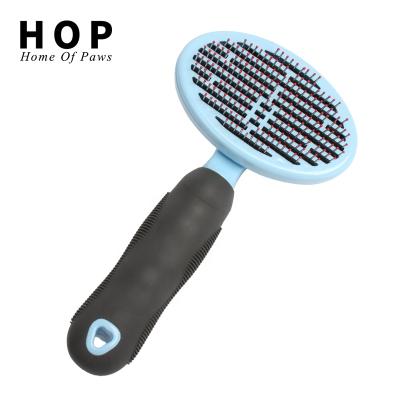 China Factory Wholesale Viable Cat Hair Brush Pet Dog Grooming Rubber Grip Groomer Brush With Sticky Beads for sale