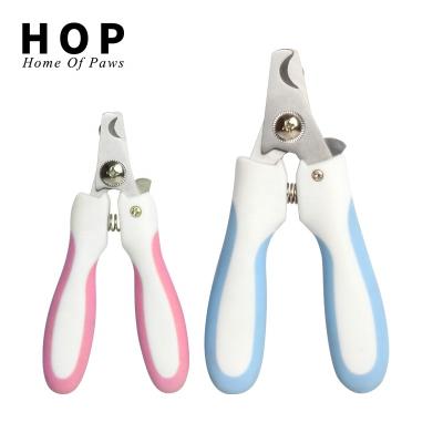 China Viable Factory Wholesale Pet Nail Scissors Cutter Cat Dog Nail Clipper With Safety Guard for sale