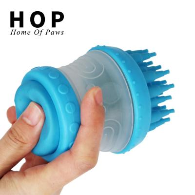 China Viable Factory Wholesale Silicone Dog Shampoo Brush Pet Bathing Tool for sale