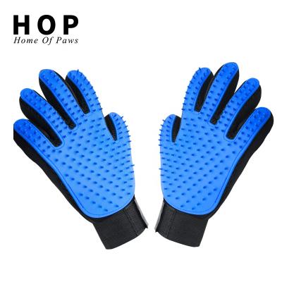 China Wholesale Pet Cat Dog Grooming Glove Brush Cat Dog Hair Romover Glove Pet Deshedding Glove Viable Factory for sale