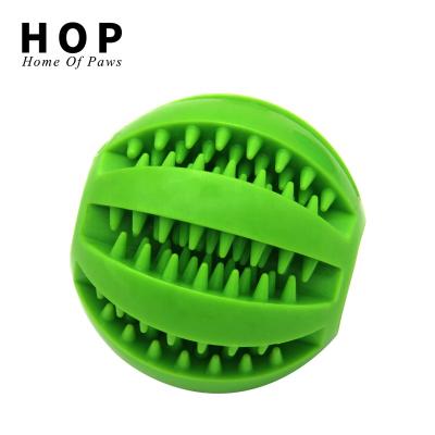 China Toy Interactive Dog Food Treat Dispensing Toy Ball Non-Toxic Rubber Viable Tooth Rubber Chew Dispensing Chew Toy Ball for sale