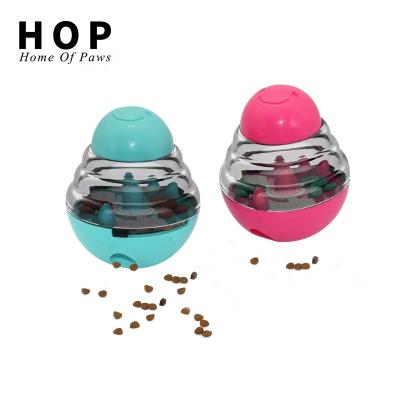 China Wholesale Custom Viable Dog IQ Interactive Toy LOGO Dog Food Treat Dispensing Toy Dog Tumbler Ball Toy for sale