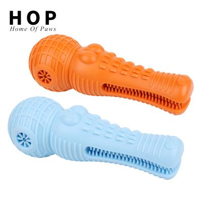 China Factory Stocked Logo Crocodile Rubber Squeaky Pet Custom Wholesale Chew Toy Dog Toothbrush Clean Teeth for Aggressive Chewers for sale