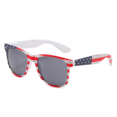 China Fashion Sunglasses Fedex Low Shipping Square Sling Foot Classic American Flag Sunglasses UV400 for sale