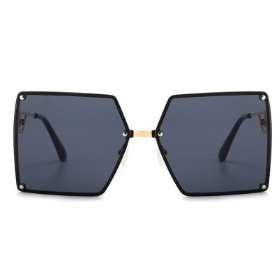 China Oversized Square Sunglasses Fashion Sunglasses Fedex Metal Bottom Logo Customized Wholesale UV400 Shipping for sale