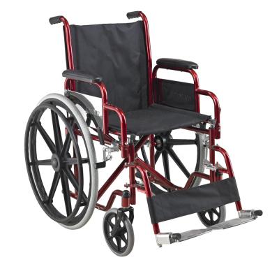 China Light weight comfortable foldable steel manual wheelchair for the elderly disabled for sale