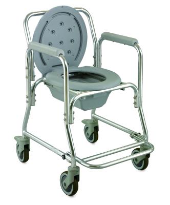 China Treatment Commode Chair Lightweight Frame Wheelchair Class I 1 YEAR Free Spare Parts With Four Wheels With Aluminum 15-20 Days 86*38*88cm for sale