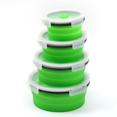 China Freshness Preservation Hot Sales Wholesale Collapsible Containers Customized Silicone Baby Food Bowl for sale