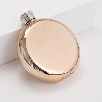 China Minimalist Rose-Gold Hip Round 50oz Stainless Flask for sale