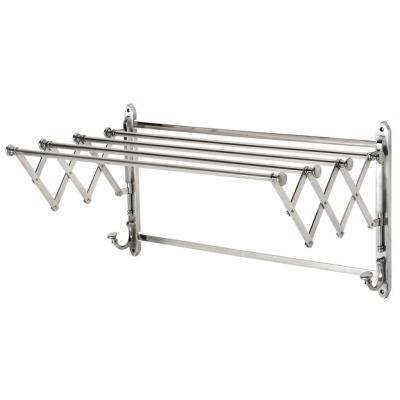 China Minimalist Wall Mounted Folding Clothes Drying Rack Heavy Duty Clothes Rail For Clothes Storage for sale